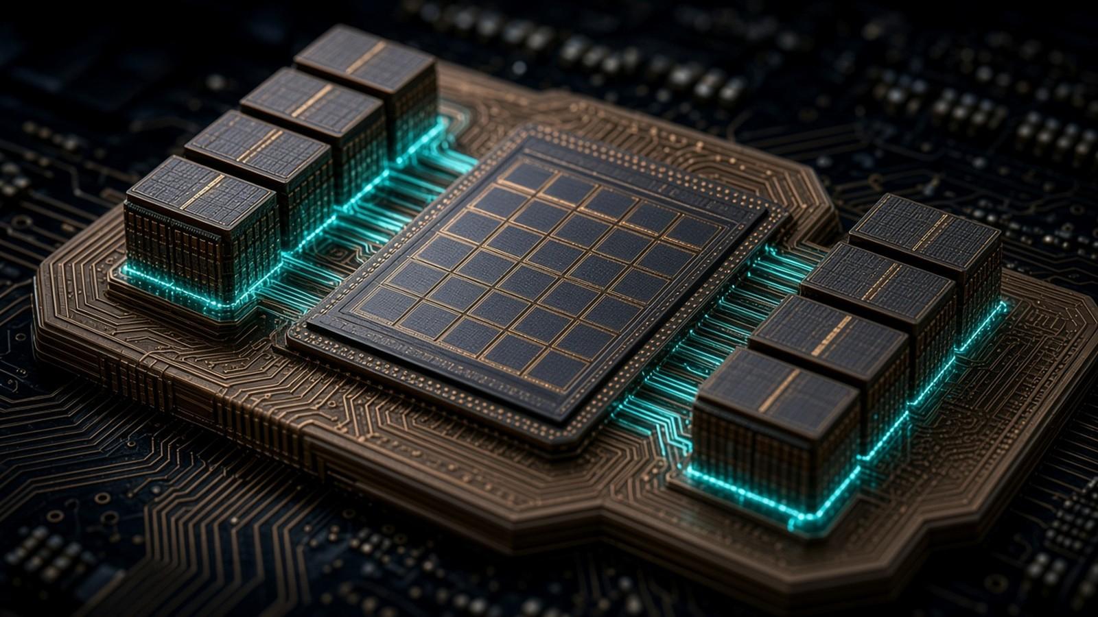 Illustrative AI accelerator silicon visual